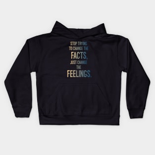 Facts over feelings Kids Hoodie